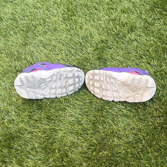 Toddler Nike Huarache purple pink and aqua sneakers size 7c - Picture 6 of 7